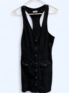 Urban Outfitters Cooperative Racerback Womens Size L Black Denim Mini Dress